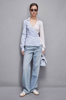 Color block shirt, White, Patrizia Pepe