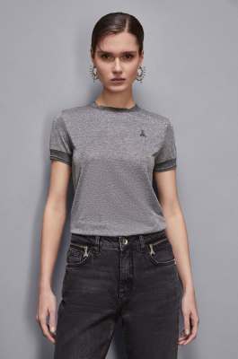 Essential knit T-shirt, Grey, Patrizia Pepe