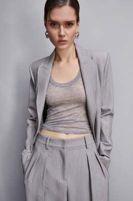 Super light tank top, Grey, Patrizia Pepe