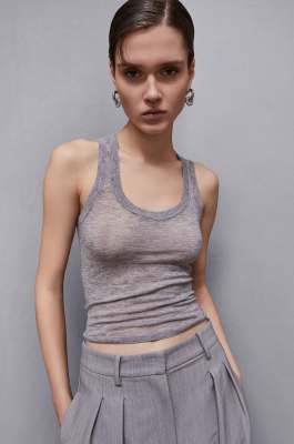 Super light tank top, Grey, Patrizia Pepe