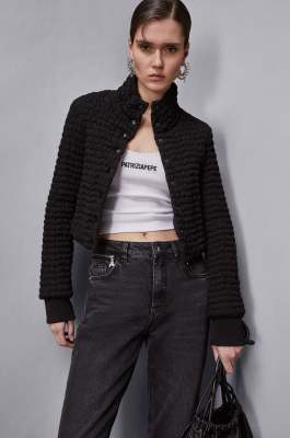 Essential short down jacket, Black, Patrizia Pepe
