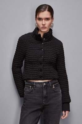 Essential short down jacket, Black, Patrizia Pepe