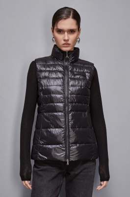 Essential sleeveless down jacket, Black, Patrizia Pepe