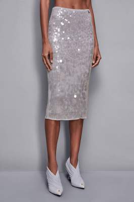 Sequin midi skirt, Grey, Patrizia Pepe