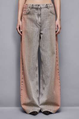 Degradè denim with rhinestones, Multicolor, Patrizia Pepe