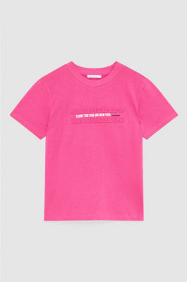 T-shirt with slogan, Pink, Patrizia Pepe