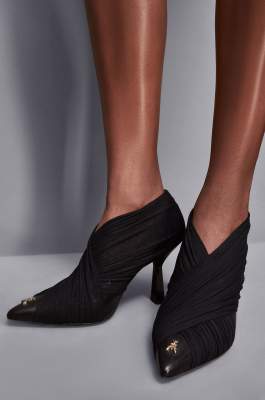 Pumps with draping, Black, Patrizia Pepe