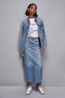 Cotton T-shirt with slogan, White, Patrizia Pepe