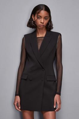 Zippered jacket dress, Black, Patrizia Pepe