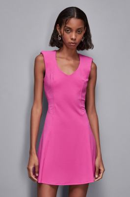 Flared mini dress, Pink, Patrizia Pepe