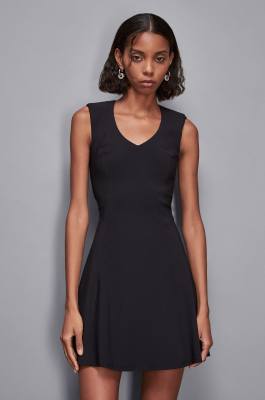 Flared mini dress, Black, Patrizia Pepe
