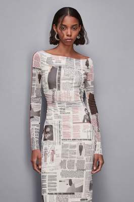 Poster print dress, Multicolor, Patrizia Pepe