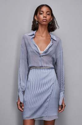 Robe chemisier, Bleu Ciel, Patrizia Pepe