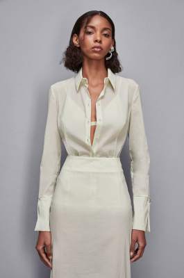 Shirt with feminine fit, Green, Patrizia Pepe