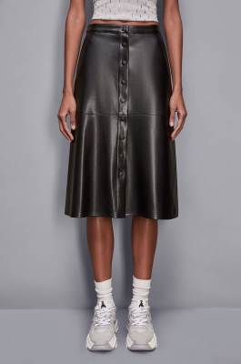 Flared skirt with buttons, Black, Patrizia Pepe