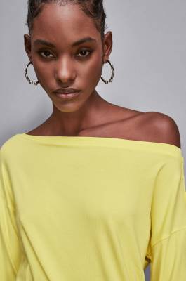 Boat neckline sweater, Yellow, Patrizia Pepe