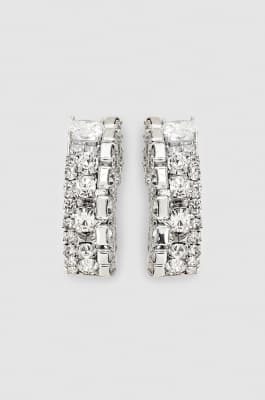 Diamond cut earrings, Silver, Patrizia Pepe