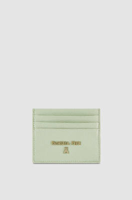 Leather card holder, Green, Patrizia Pepe