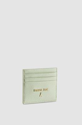 Leather card holder, Green, Patrizia Pepe