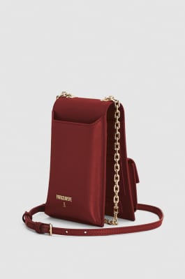 Leather travel item, Red, Patrizia Pepe