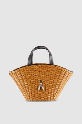 Большая сумка Minimal City Bag из ротанга, Черный, Patrizia Pepe