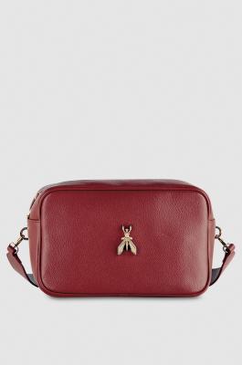 Fly Camera leather bag with chain, Red, Patrizia Pepe