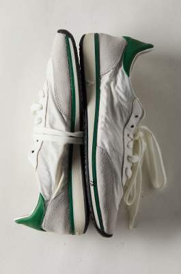 Running SKIN Sneakers &apos;93 in suede and leather, White, Patrizia Pepe