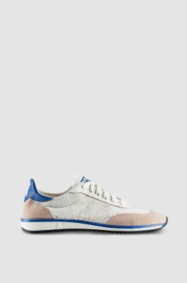 Running SKIN Sneakers &apos;93 in suede and leather, White, Blue, Patrizia Pepe