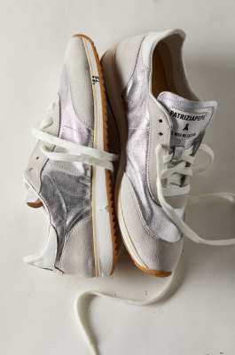 Running SKIN Sneakers &apos;93 laminated, Silver, Patrizia Pepe