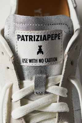 Running SKIN Sneakers &apos;93 laminated, Silver, Patrizia Pepe