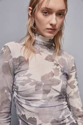 Maglia stampa floreale, Grigio, Patrizia Pepe
