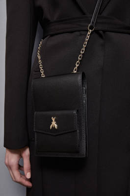 Leather travel item, Black, Patrizia Pepe