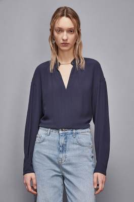 Tunic with cufflinks, Blue, Patrizia Pepe