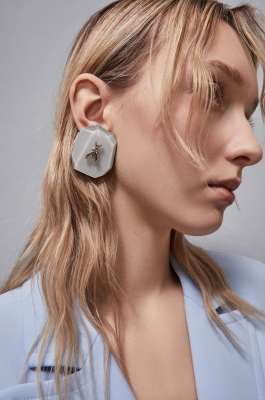 Crazy resin earrings, Light Blue, Patrizia Pepe
