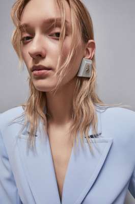 Crazy resin earrings, Light Blue, Patrizia Pepe