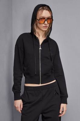 Essential zippered sweatshirt, Black, Patrizia Pepe