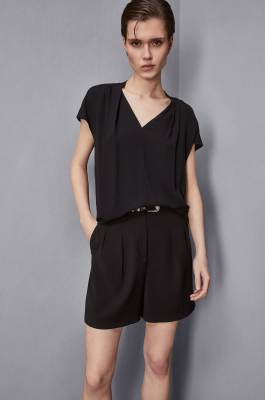 Essential viscose tunic, Black, Patrizia Pepe