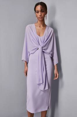 Georgette wrap sweater, Purple, Patrizia Pepe