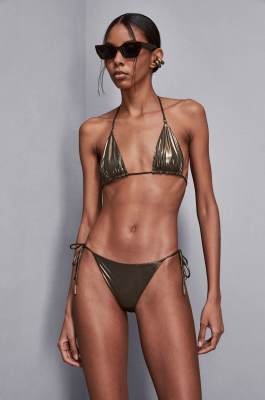 Combinaison coupe slim en jersey, Or, Patrizia Pepe