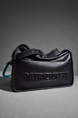 Soft leather shopping bag, Black, Patrizia Pepe