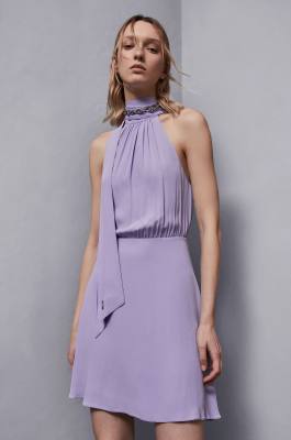 Essential viscose dress, Purple, Patrizia Pepe