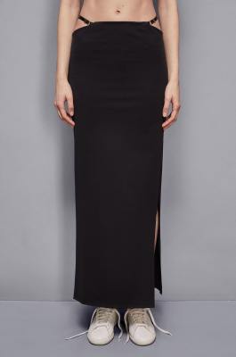 Skinny ankle-length jersey skirt, Black, Patrizia Pepe