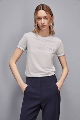 Essential knit T-shirt, White, Patrizia Pepe
