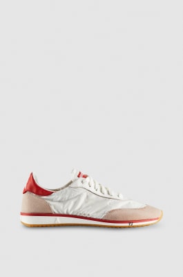 Running SKIN Sneakers &apos;93 in suede and leather, White, Patrizia Pepe