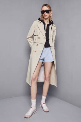 Running SKIN Sneakers &apos;93 in suede and leather, White, Patrizia Pepe