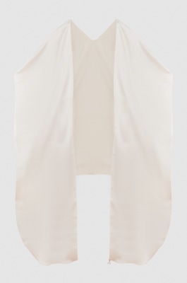 Satin stole, Beige, Patrizia Pepe