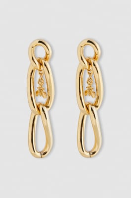 New Chain brass earrings, Gold, Patrizia Pepe