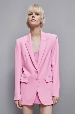 Blazer de dos botones Essential, Rosa