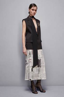 Poster print skirt, Multicolor, Patrizia Pepe