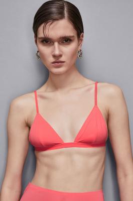 Microfiber triangle bra, Pink, Patrizia Pepe